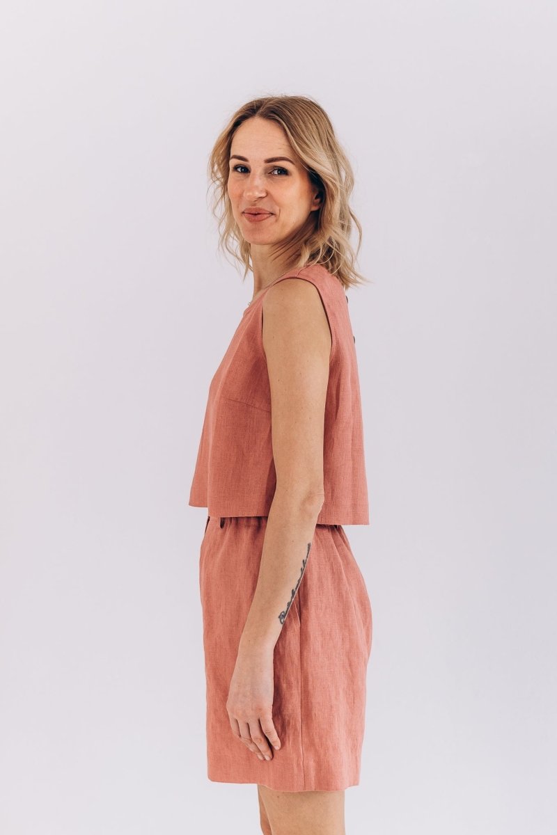 Kurze Leinenshorts "Iris" - The Baltic Shop