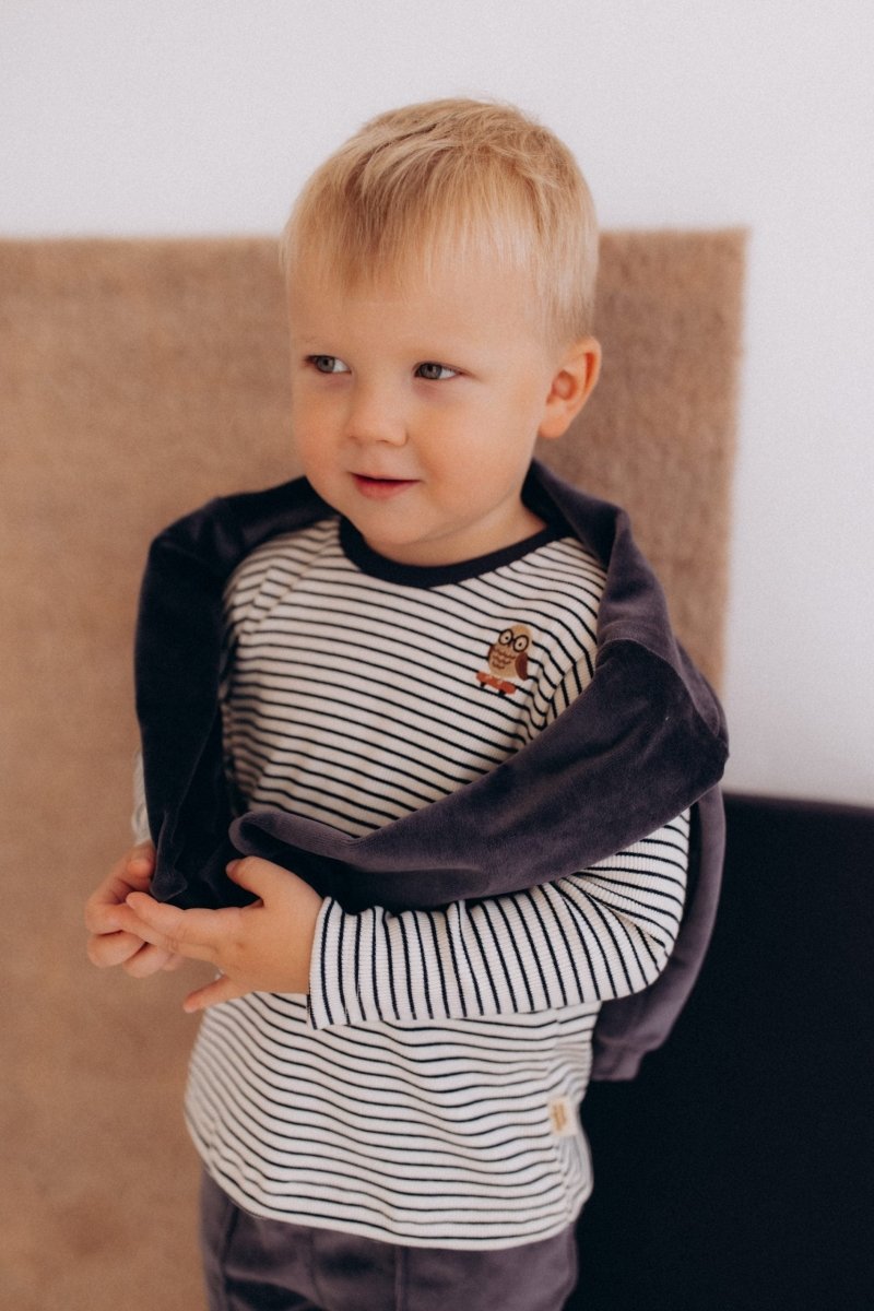 Langarmshirt Kinder aus Bio-Baumwolle | Eule - The Baltic Shop