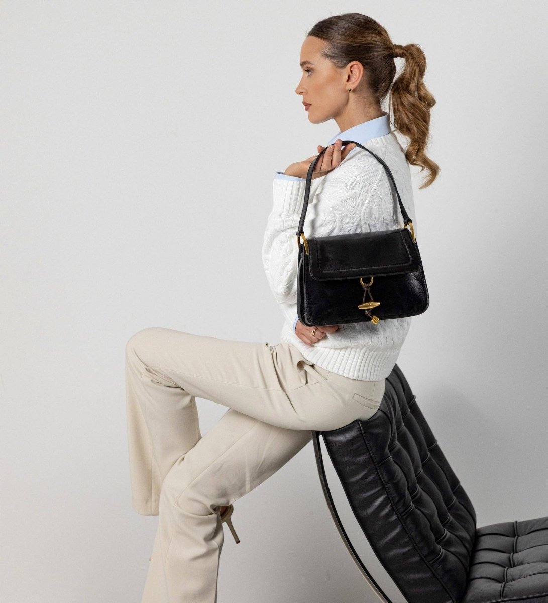 Leder Klappentasche für Damen - Possession - The Baltic Shop