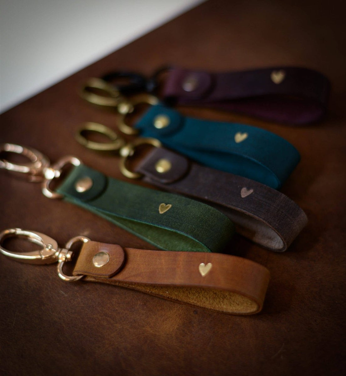 Leder - Schlüsselanhänger mit einem Herz - The Baltic Shop