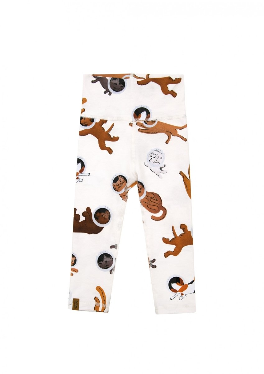 Leggings mit hoher Taille und Katzen - und Hundeprint - The Baltic Shop