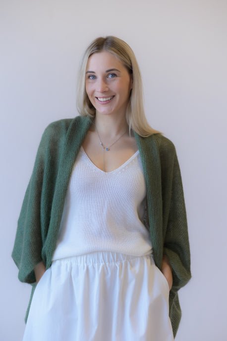 Leichte Rundjacke aus Kid Mohair & Seide - The Baltic Shop