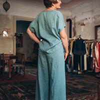 Leinen Top mit V - Ausschnitt "Lilly" - The Baltic Shop