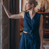 Leinen Wickeltop "Valerie" - The Baltic Shop