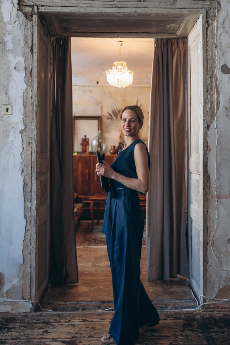 Leinen Wickeltop "Valerie" - The Baltic Shop