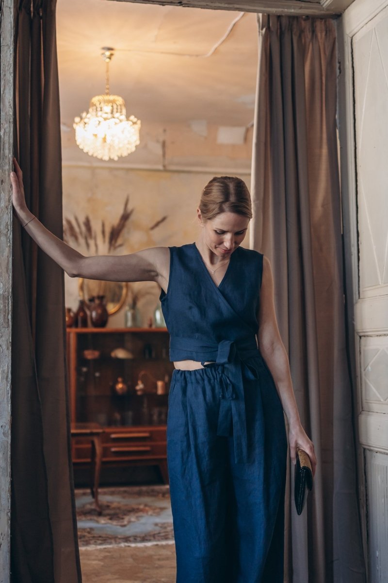 Leinenhose mit weiter Silhouette "Laima" - The Baltic Shop