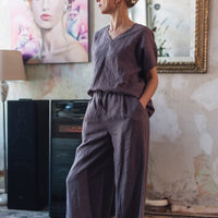 Leinenhose mit weiter Silhouette "Laima" - The Baltic Shop