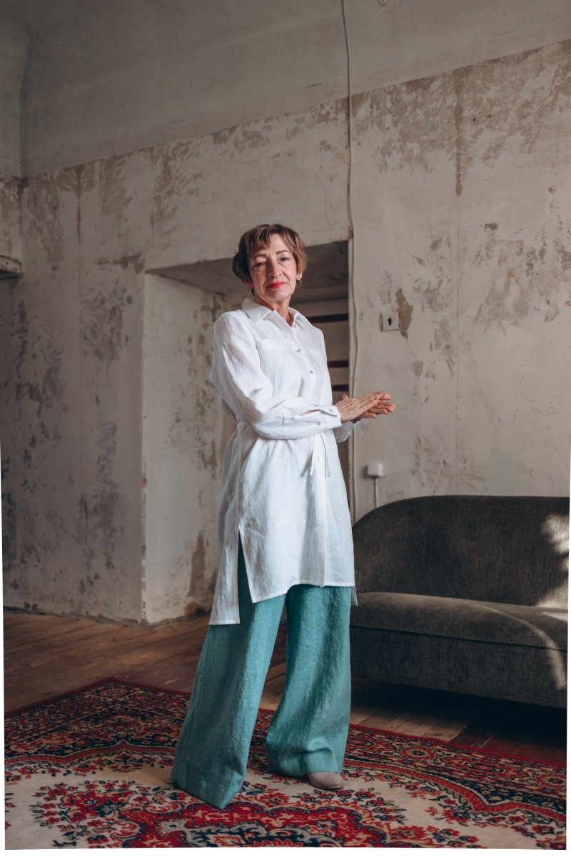 Leinenhose mit weiter Silhouette "Laima" - The Baltic Shop