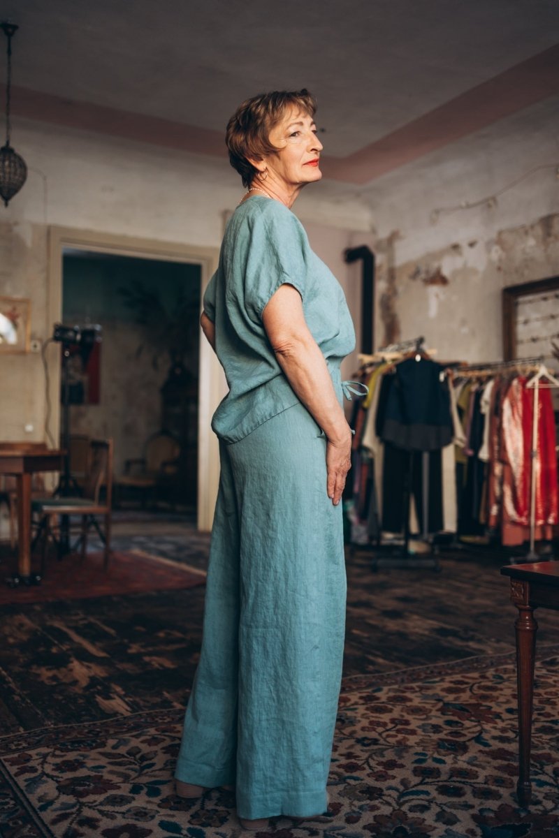 Leinenhose mit weiter Silhouette "Laima" - The Baltic Shop