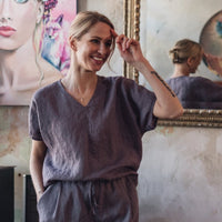 Leinenhose mit weiter Silhouette "Laima" - The Baltic Shop