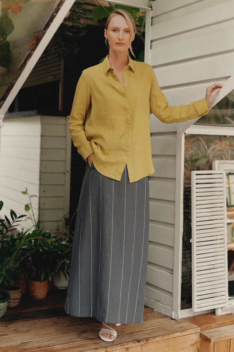 Leinenrock Jasmine in Grau - The Baltic Shop