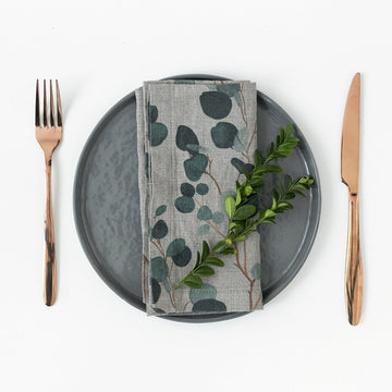 Leinenservietten 2er Set - Eucalyptus - The Baltic Shop