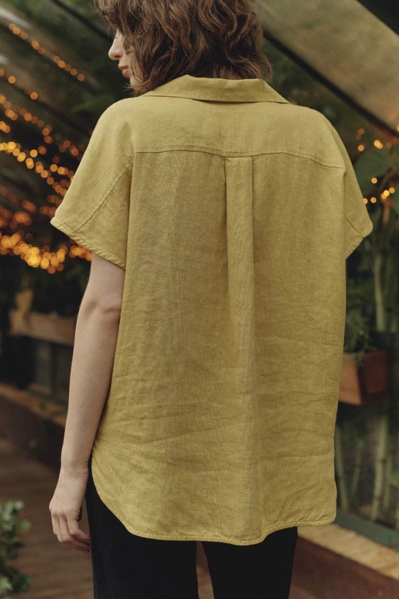 Leinenshirt Melody in Currygelb - The Baltic Shop
