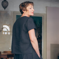 Leinentop mit V - Ausschnitt "Sabine" - The Baltic Shop