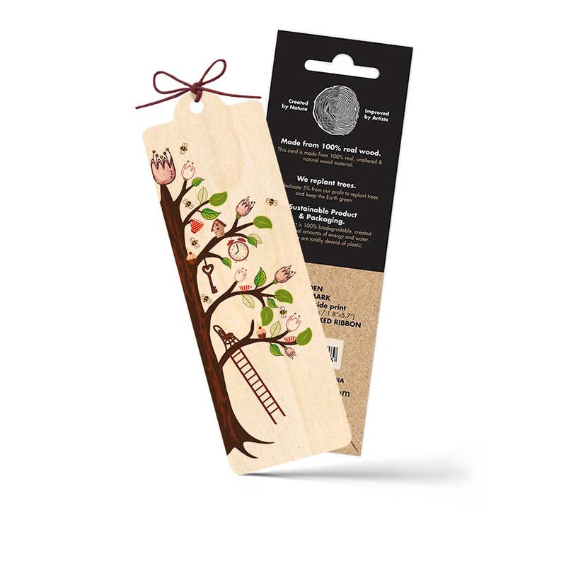 Lesezeichen aus Holz - Baum des Lebens - The Baltic Shop