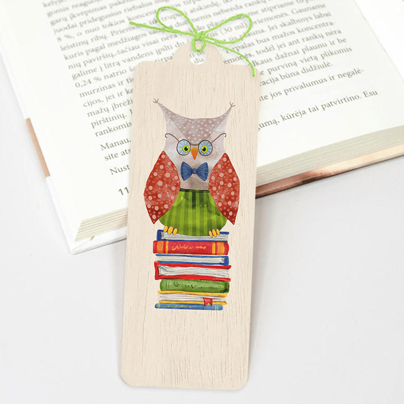 Lesezeichen aus Holz - Eule - The Baltic Shop