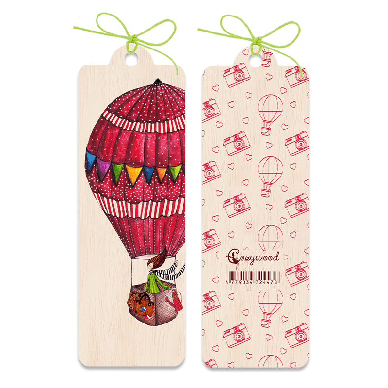 Lesezeichen aus Holz - Luftballon - The Baltic Shop