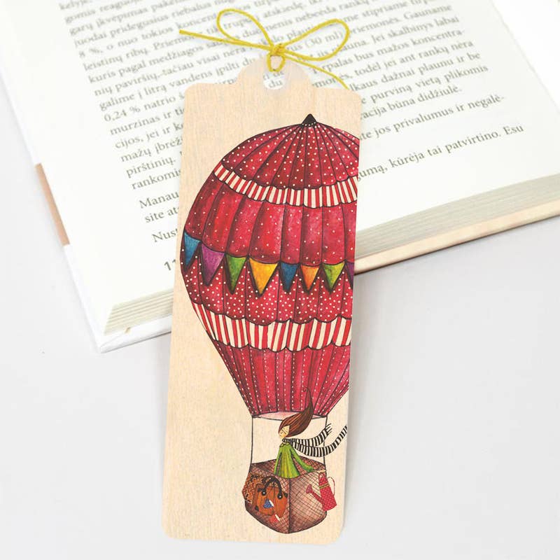 Lesezeichen aus Holz - Luftballon - The Baltic Shop