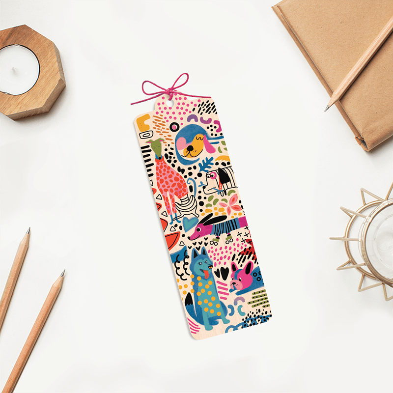 Lesezeichen aus Holz mit liebe Hunde - The Baltic Shop