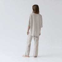 Linen Tales Loungewear Set aus meliertem Leinen - The Baltic Shop