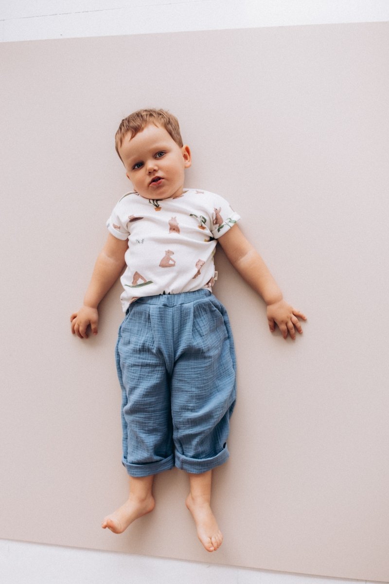 Musselinhose für Kids in Blau - The Baltic Shop