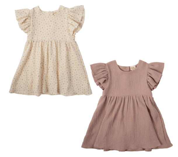 Musselinkleid aus Bio Baumwolle in 2 Farben - The Baltic Shop