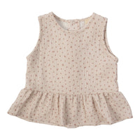 Musselintop mit Rüschen aus Bio Baumwolle in 2 Farben - The Baltic Shop