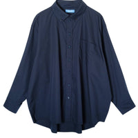 Oversized Hemd aus 100 % Baumwolle – Navy - The Baltic Shop