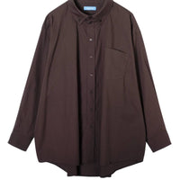 Oversized Hemd aus 100 % Baumwolle – Schokoladenbraun - The Baltic Shop