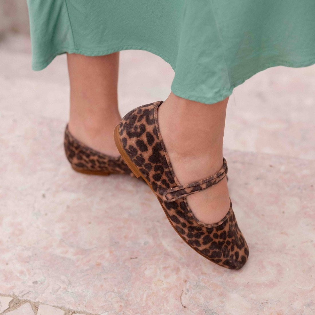 Pass Ballerinas mit Muster aus Samt - The Baltic Shop