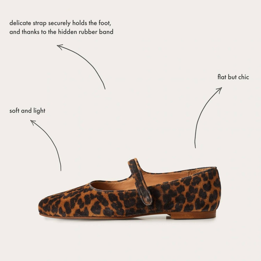 Pass Ballerinas mit Muster aus Samt - The Baltic Shop