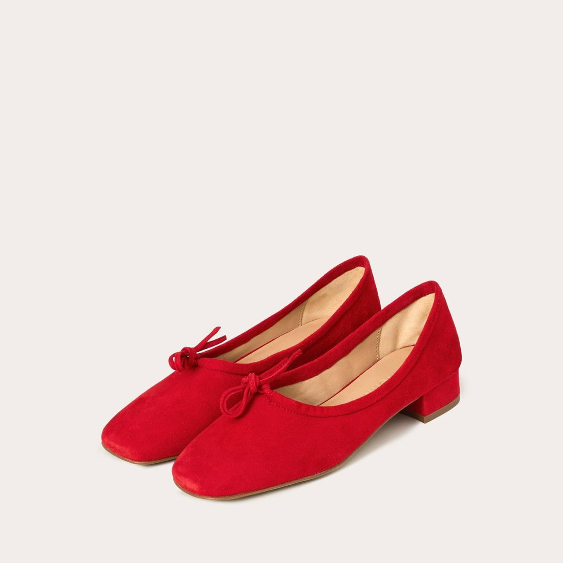 Pina Heels, rotes Veloursleder - The Baltic Shop