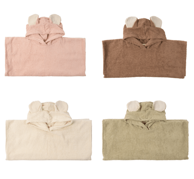 Poncho Badetuch mit Mausohren in 3 Farben - The Baltic Shop
