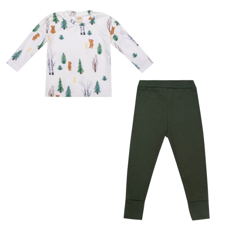 Pyjama Set mit Wald Aufdruck - The Baltic Shop