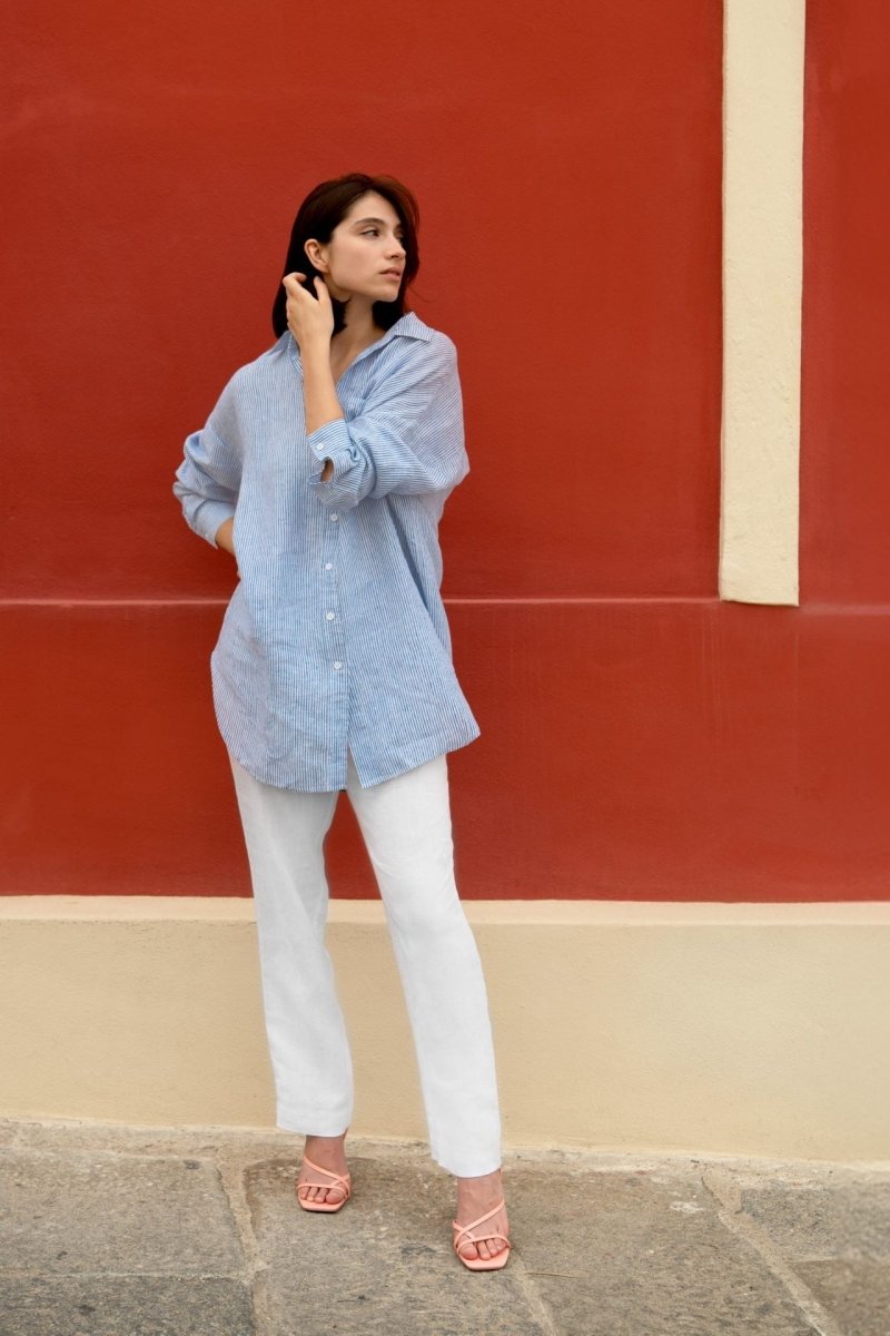 Rondo Hemd in Blau gestreift - The Baltic Shop