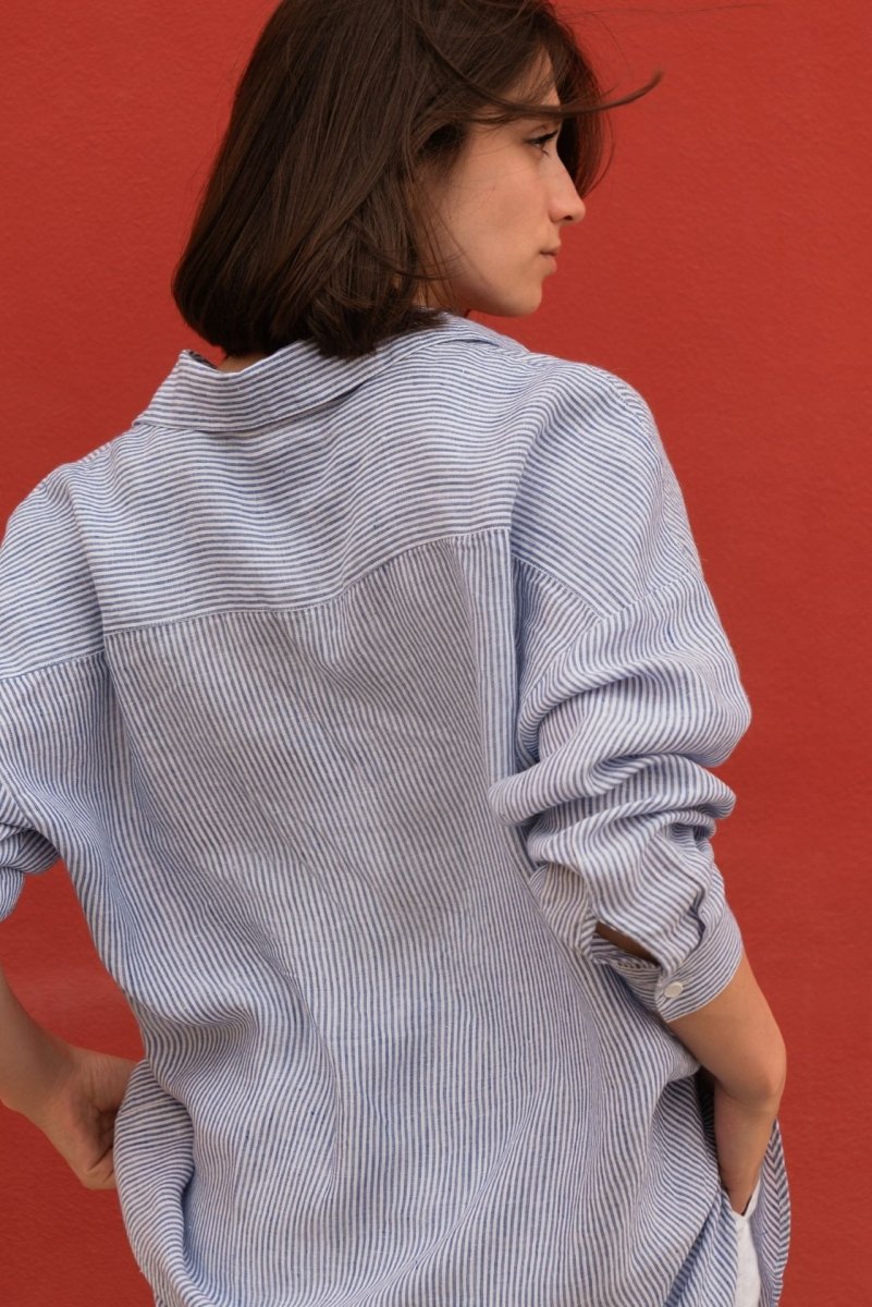 Rondo Hemd in Blau gestreift - The Baltic Shop