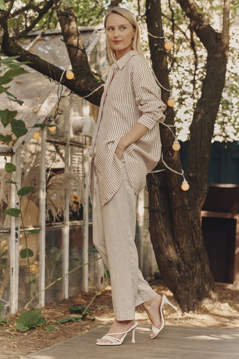 Rondo Shirt Gestreift - Bronze - The Baltic Shop