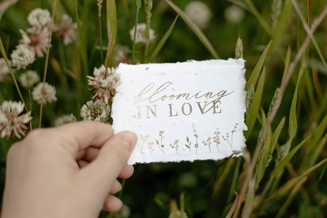 Samen - Grußkarte "Blühende Liebe" - The Baltic Shop