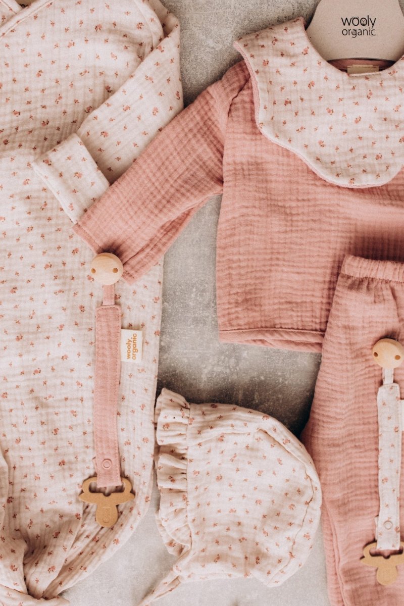 Schnuller Clip aus Musselin in 5 Farben - The Baltic Shop