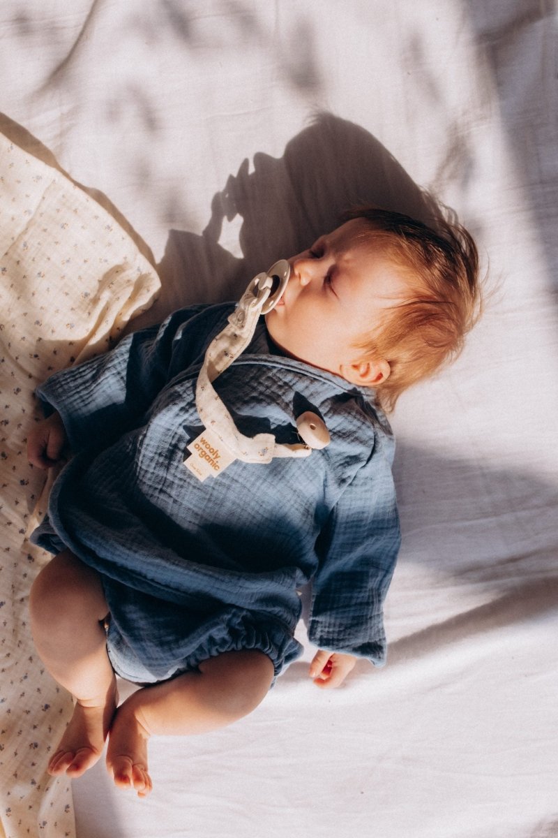 Schnuller Clip aus Musselin in 5 Farben - The Baltic Shop