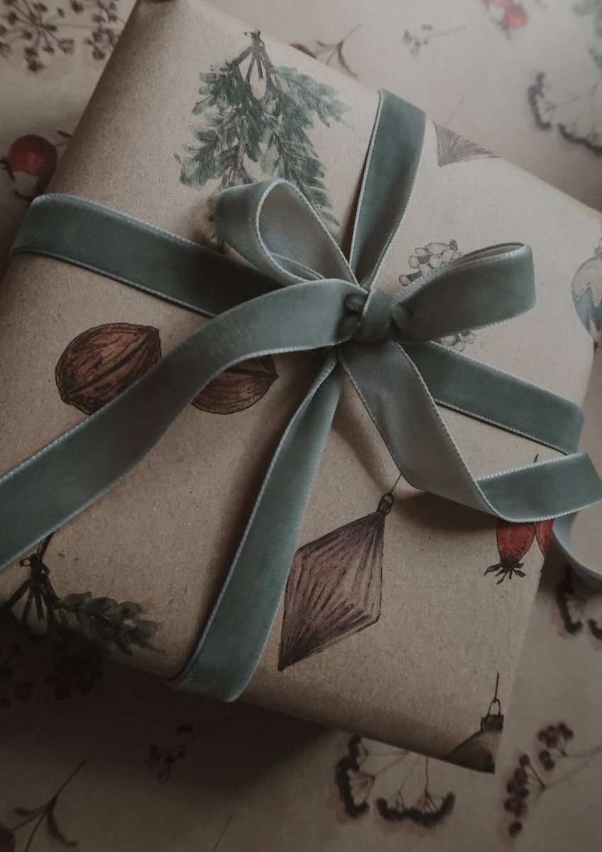 Set aus 3 Stück Weihnachtsdekorationen, Kraft - Geschenkpapier - The Baltic Shop