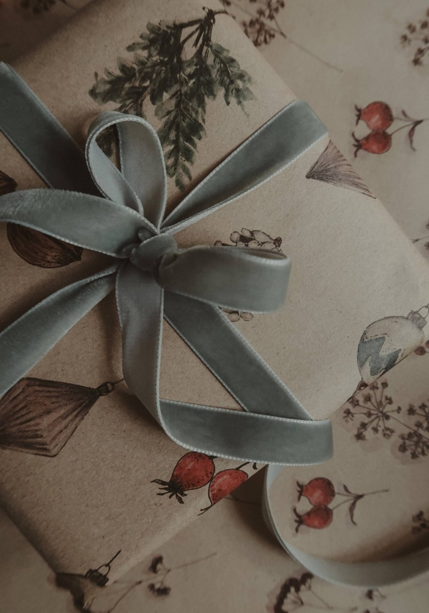 Set aus 3 Stück Weihnachtsdekorationen, Kraft - Geschenkpapier - The Baltic Shop