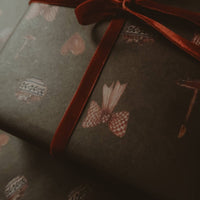 Set aus 3 Stück Weihnachtsstimmung Kraft Geschenkpapier - The Baltic Shop