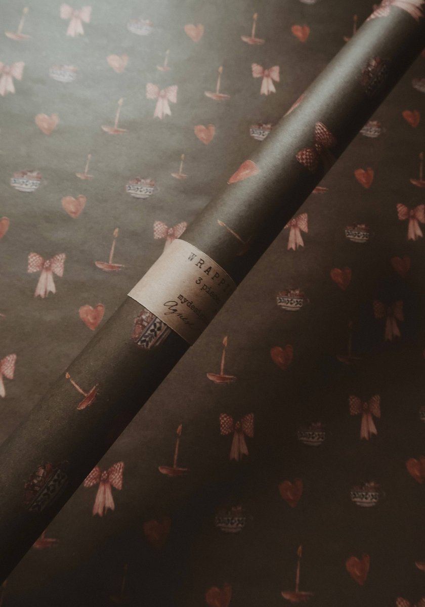 Set aus 3 Stück Weihnachtsstimmung Kraft Geschenkpapier - The Baltic Shop