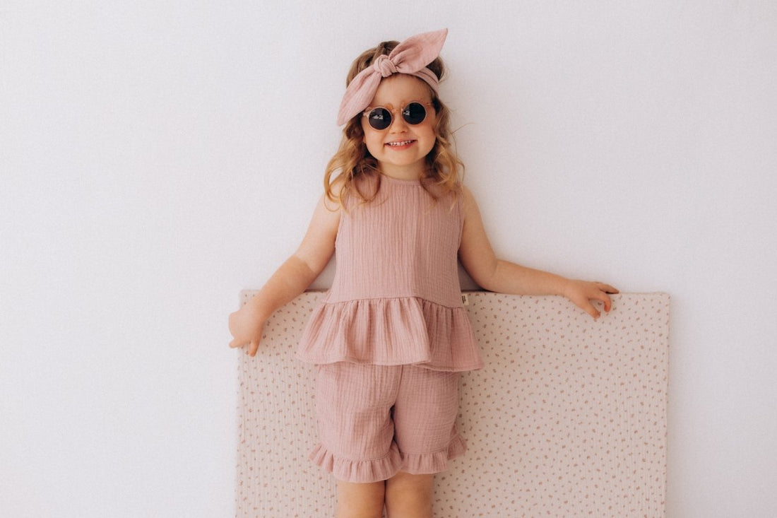 Shorts mit Rüschen aus Bio Musselin - The Baltic Shop