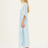 Sol Kleid in baby blau – Luftige Eleganz aus Leinen - The Baltic Shop