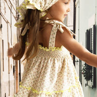 Sommerkleid mit Blumenmuster und Schleifenträgern - The Baltic Shop