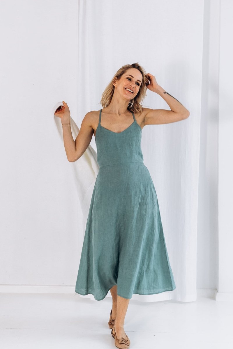 Sommerlicher Kleid aus Leinen "Liga" - The Baltic Shop