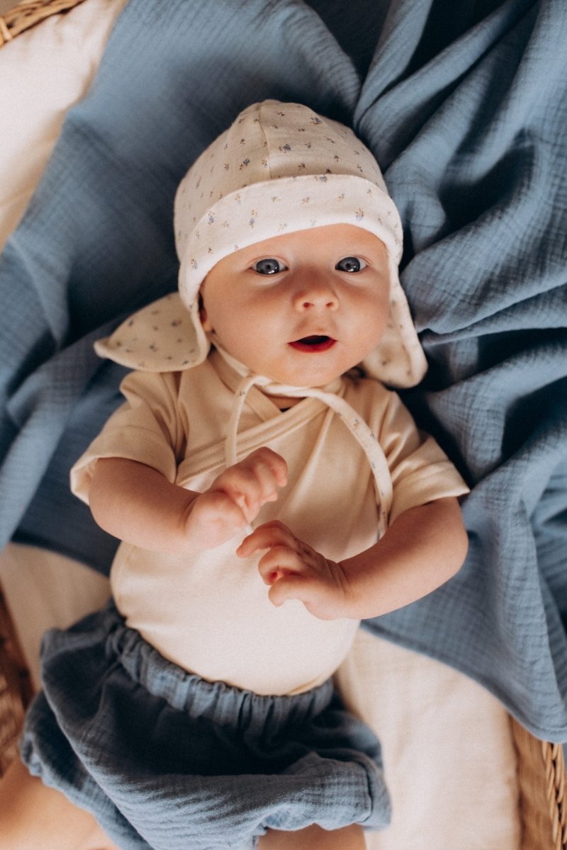 Sonnenhut aus Bio Musselin in 2 Farben - The Baltic Shop