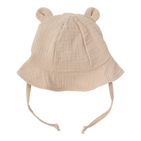 Sonnenhut mit Teddyohren aus Bio Baumwolle in 5 Farben - The Baltic Shop